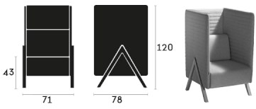 Capdell Мягкое кресло с высокой спинкой Vision sun-id-1419550 - Вид №2