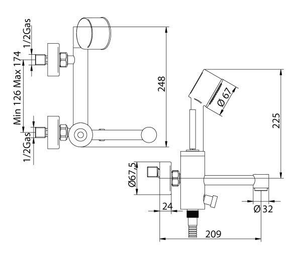 165320PN00 Смеситель Bandini Coco Santreyd - Вид №1