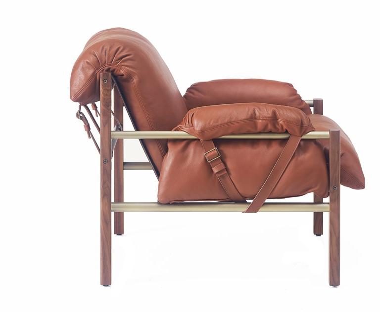 BassamFellows Кожаное кресло Club с подлокотниками Sling Cb-570 - Вид №2