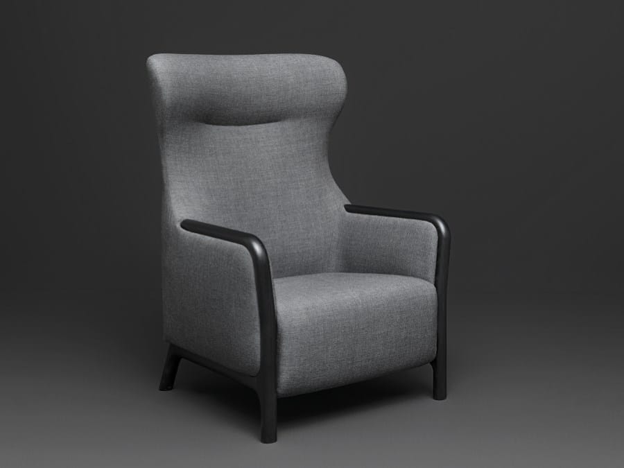 Тканевое кресло с подлокотниками с высокой спинкой PIAVAL CAMEO-Contract ARCH-00075768 - Вид №1