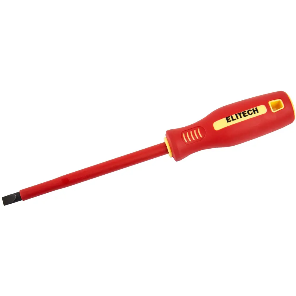 Отвертка диэлектрическая Elitech SL8.0x150 мм с магнитным наконечником 89407159 STLM-1571175