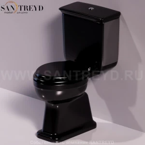 LA07NERO Компакт унитаз с бачком Черный Simas Lante Италия