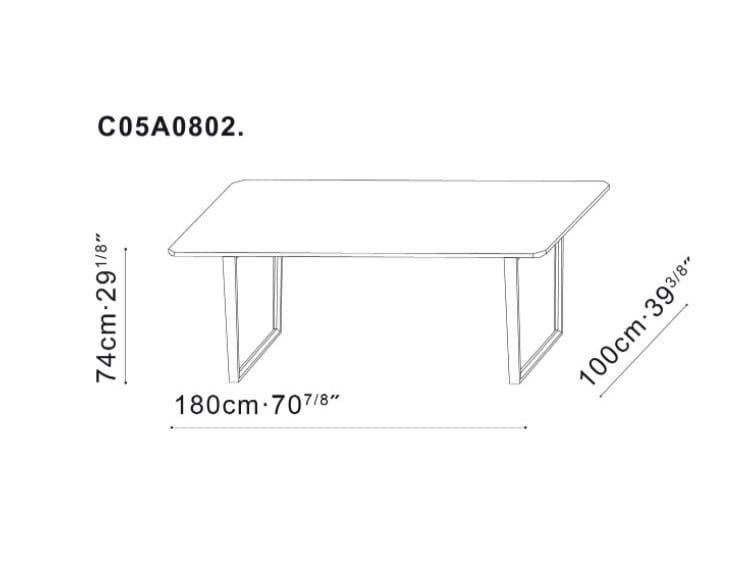 Прямоугольный стол из шпона CAMERICH Verge ARCH-00141382 - Вид №4