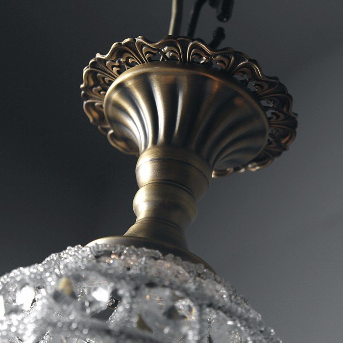 Подвесной светильник French Empire 11L от Delight Collection 8980-11В DELIGHT COLLECTION ДИЗАЙНЕРСКИЕ 243716 Прозрачный;латунь  - Вид №5