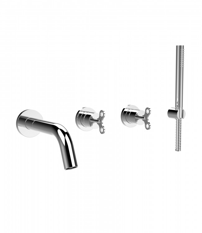 63530 / D Встраиваемый смеситель для ванны и душа с душевым набором и прогрессивным картриджем. Bongio Acquacarica 63530/D