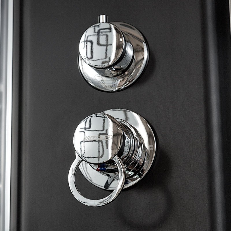 D08S LED Душевая кабина DETO Серия D BМ1510 стандартная BLACK - Вид №18