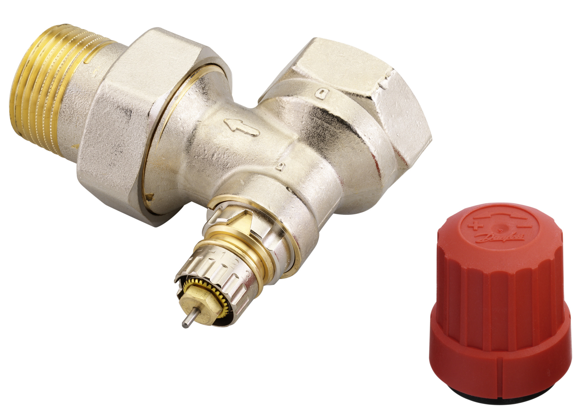 Danfoss Клапан RTR-N/RA-N для двухтрубной системы отопления Клапан термост. RA N углов хром правый 013G4239  - Вид №2