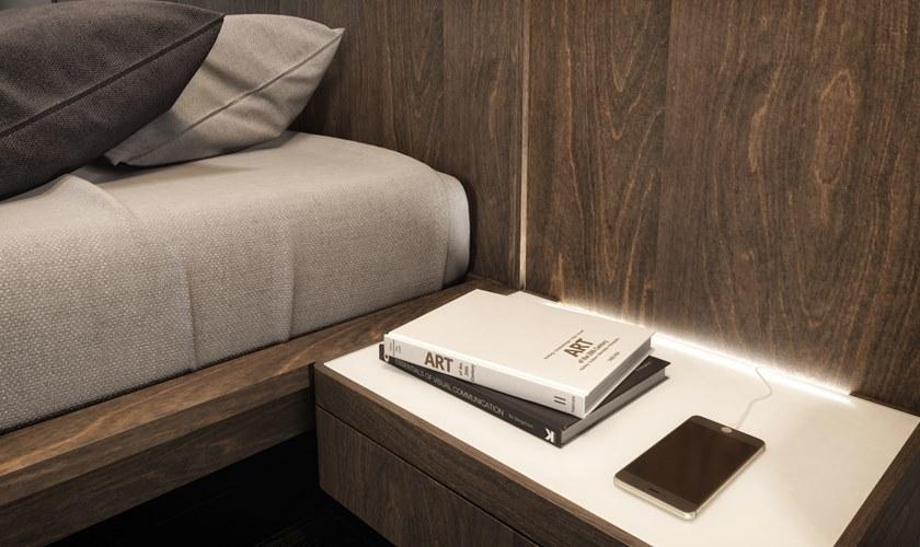 Huppé Кровать со встроенными прикроватными тумбочками с тафтинговым изголовьем Surface 25602-01/25802-01-eu HUPPE - Вид №4