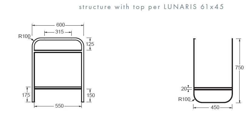 Раковина из нержавеющей стали со встроенной раковиной Alice Ceramica Lunaris ARCH-00019751 - Вид №1