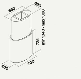 Falmec Настенная вытяжка из нержавеющей стали с активированным углем Design+ sun-id-1387353 - Вид №2