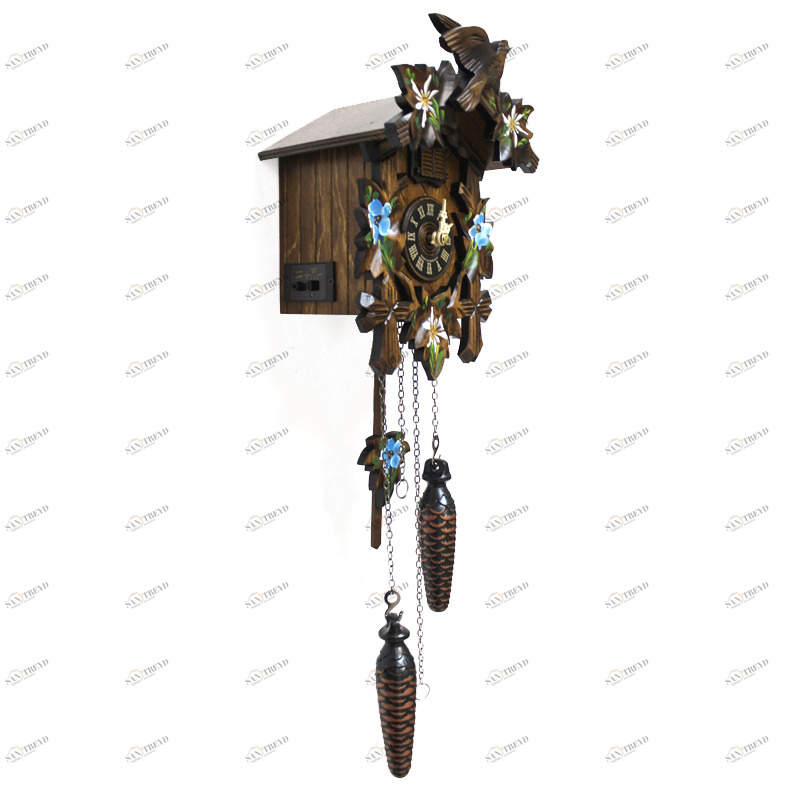 Часы настенные коричневые с кукушкой деревянные Sars 8M SARS ДИЗАЙНЕРСКИЕ 00-3967472 Коричневый 