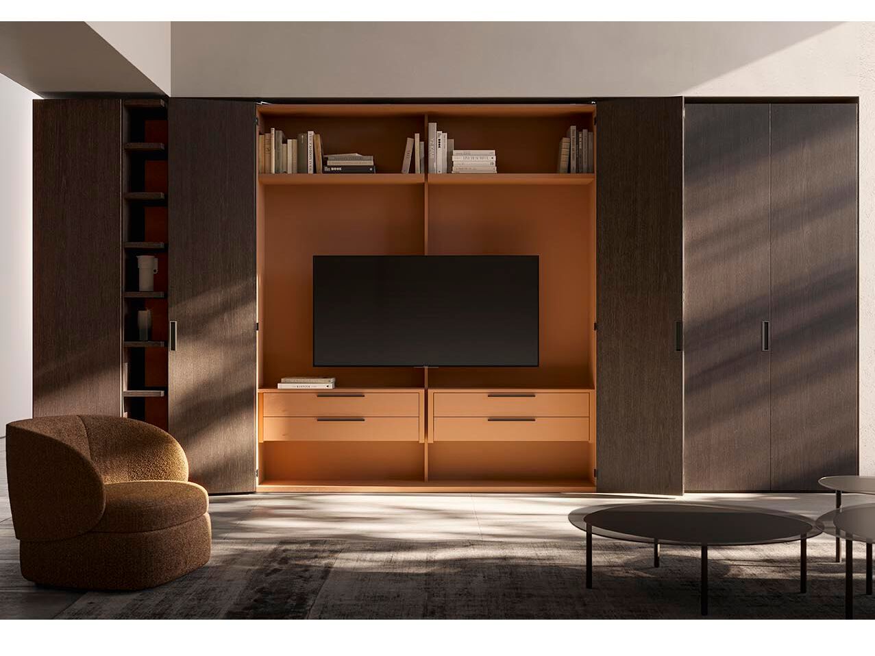 Оборудованная стена с подставкой для телевизора Alf DaFrè покер ARCH-00147283 - Вид №2