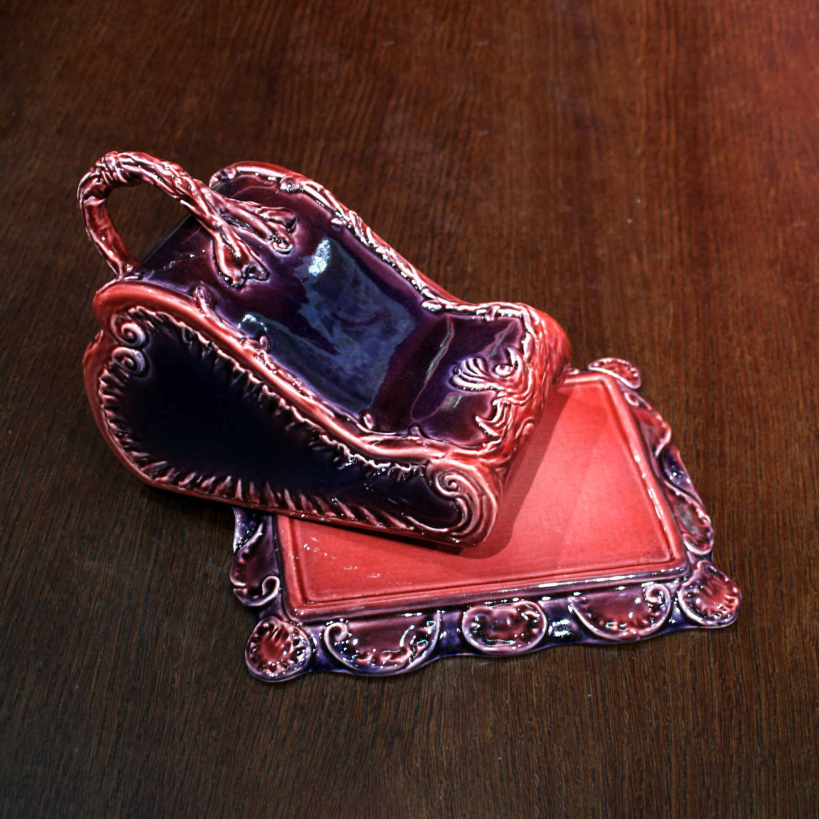 Сырница Голубой/розовый PROVANSFAIENCE sun-id-994685 - Вид №5