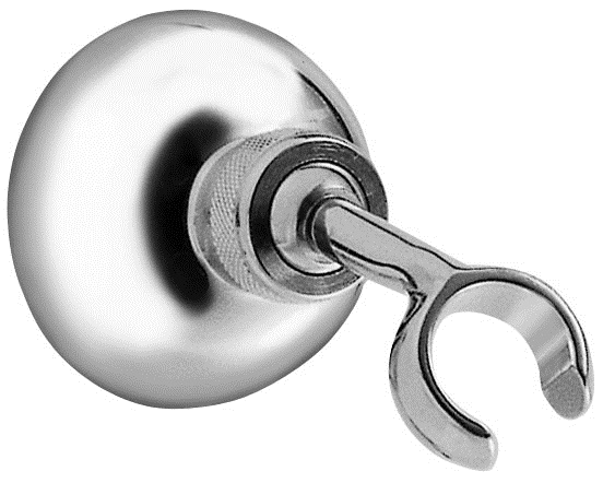 33450-CR CARIMALI Настенный открытый круглый держатель с регулируемым K-образным кронштейном 