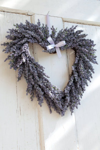 2925 225 a3 Сердце из искусственной лаванды, Ø 33 см, бледно-лиловое H-andreas