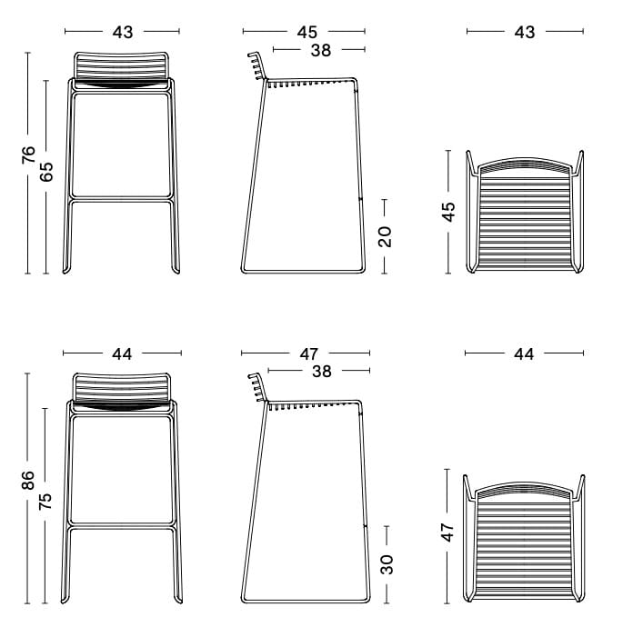 Стальной стул с порошковым покрытием Hay Hee ARCH-00051025 - Вид №13