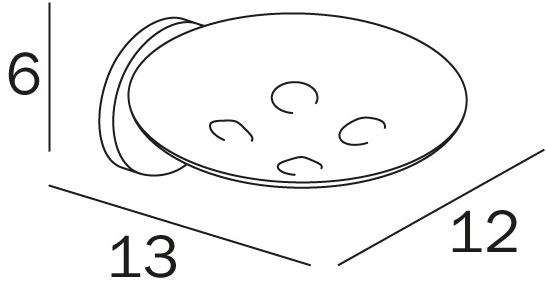 INDA® Настенная мыльница из нержавеющей стали Inox A1411m - Вид №3