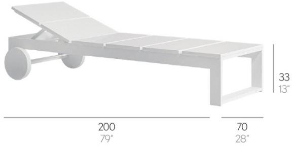 GANDIABLASCO Садовый лежак на колесиках Na xemena sun-id-1477680 - Вид №2