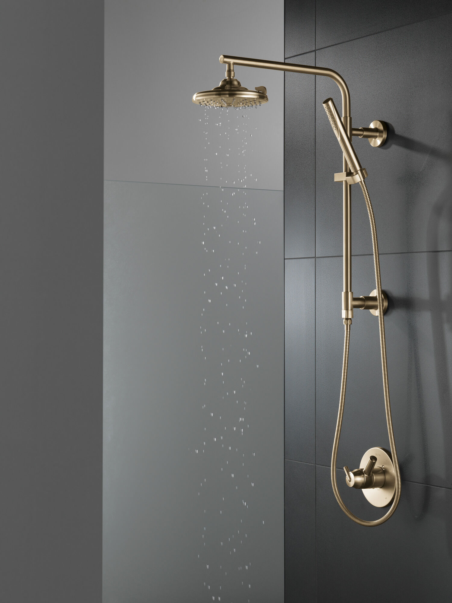 58810-CZ Душевая колонна 18 дюймов, круглая Delta Faucet Universal Showering Шампанское бронза  - Вид №4