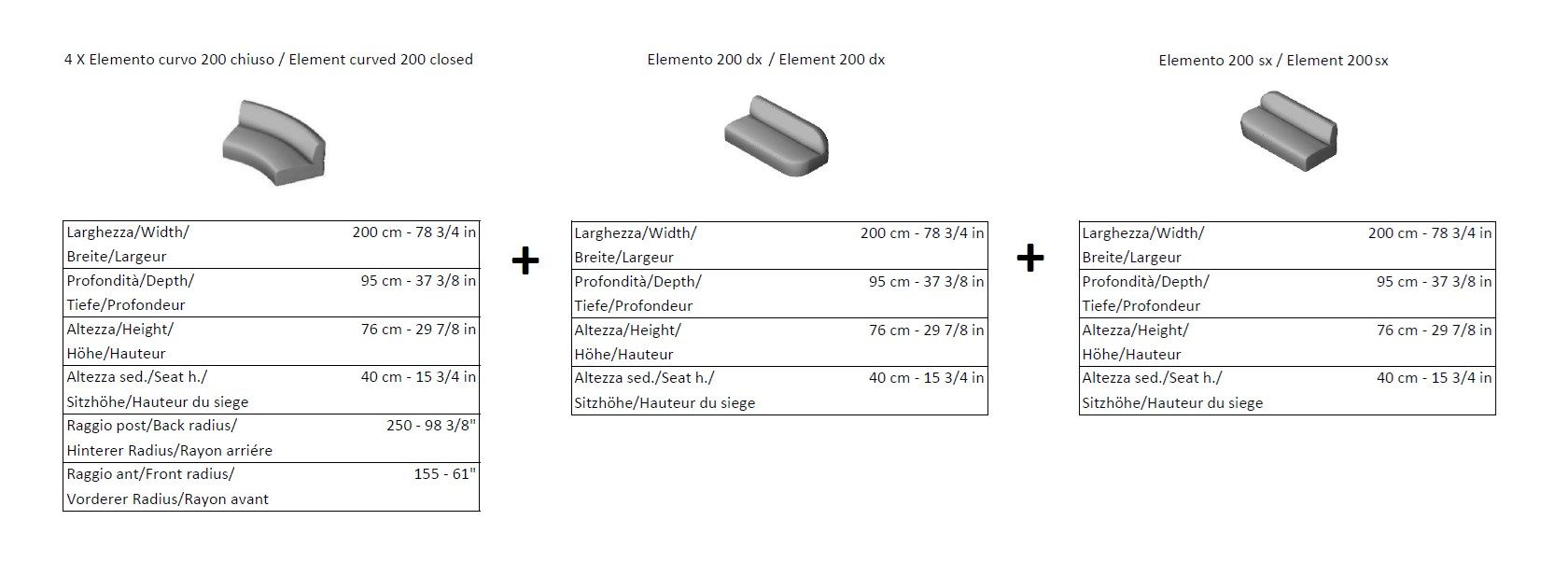 Изогнутый диван из ткани La Cividina гость ARCH-00108781 - Вид №1