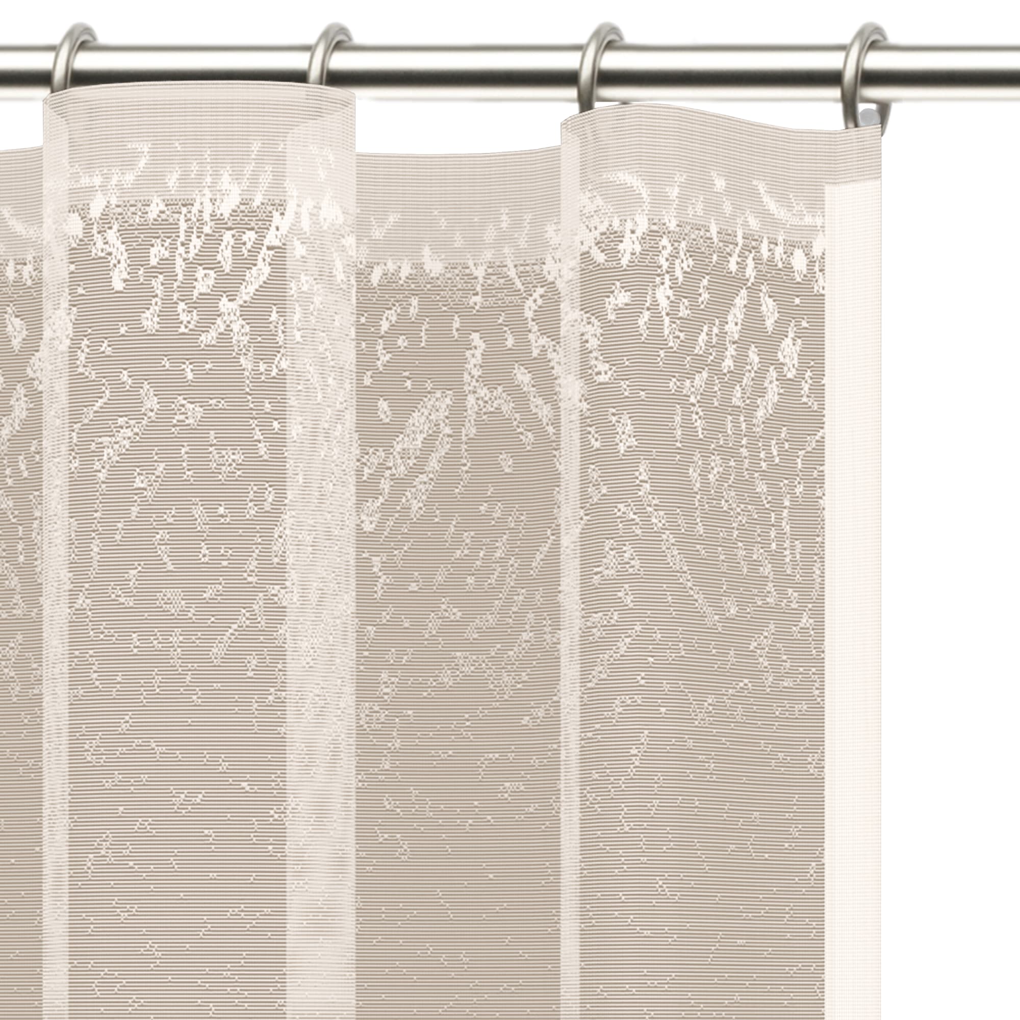 85276017 Тюль на ленте для кухни "Рельеф" 245x165 см цвет экрю Santreyd  - Вид №4