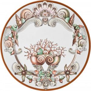 10602975 Rosenthal Versace Тарелка подстановочная Rosenthal Versace Морские звезды 33см, фарфор Фарфор
