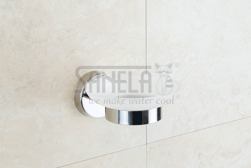 62130 Нержавеющая мыльница со стеклом, глянцевая поверхность SANELA  - Вид №2