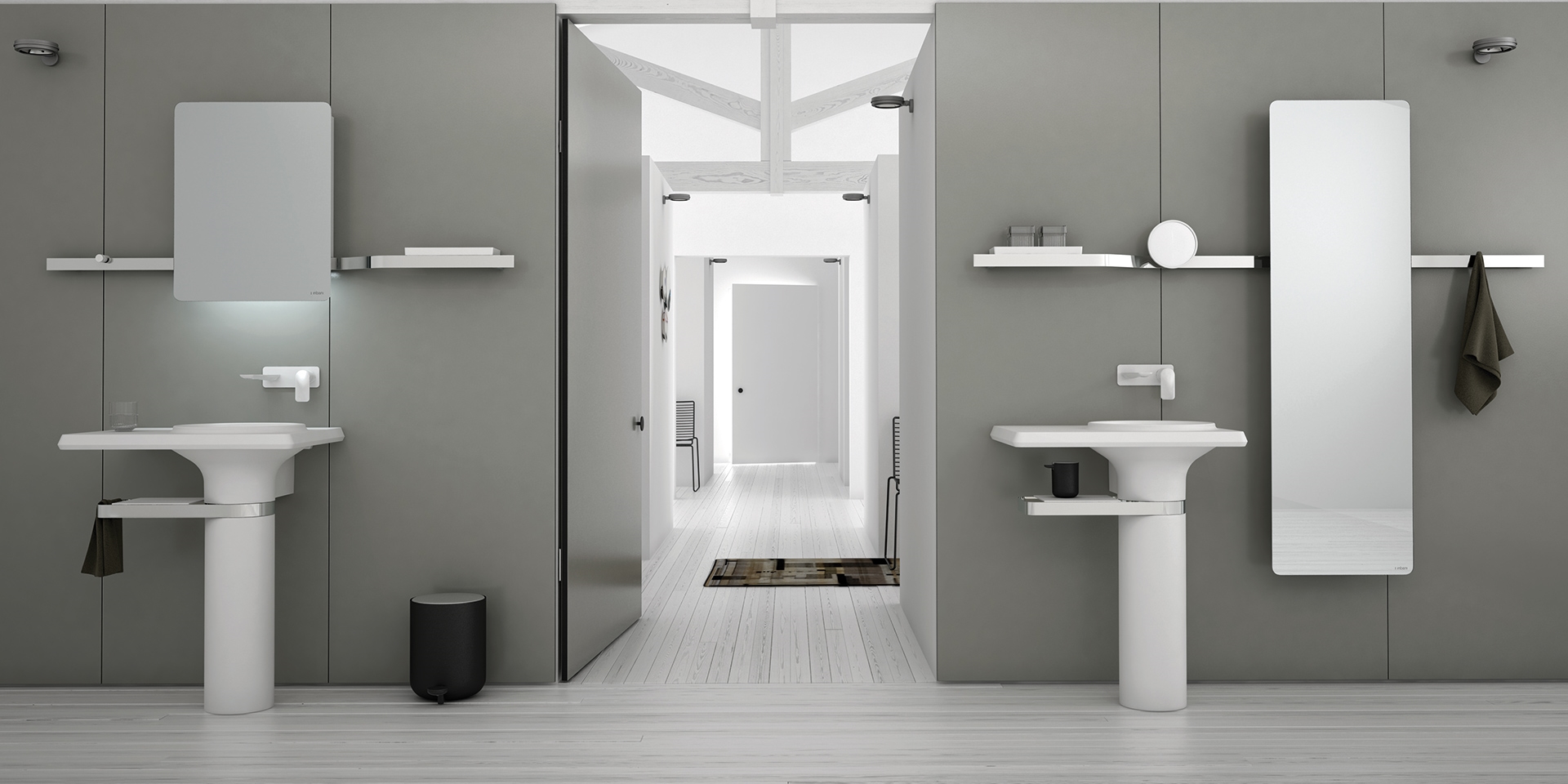 VS001 Напольная раковина стоящая прямоугольная Inbani  - Вид №3