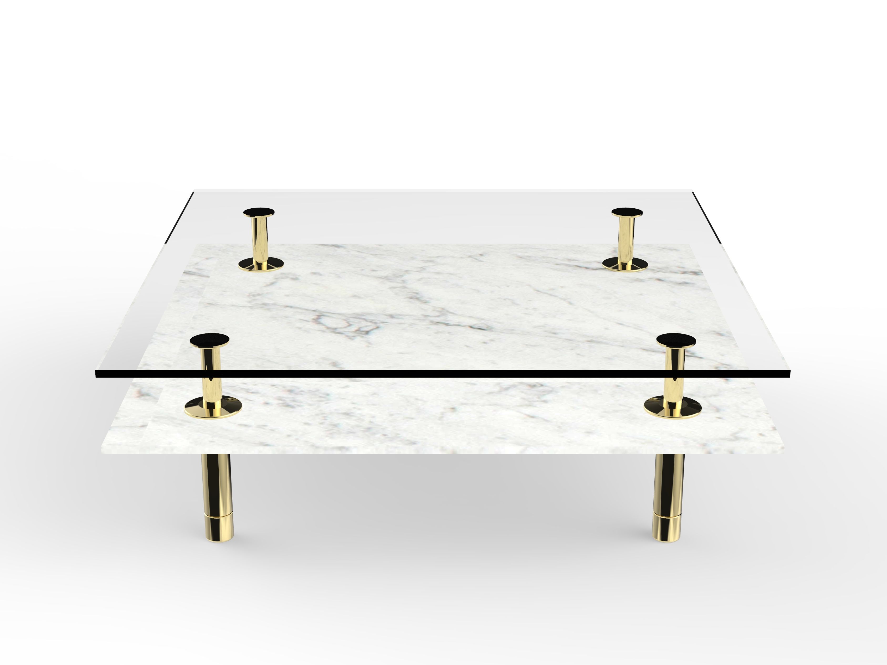 Квадратный мраморный журнальный столик GHIDINI1961 Legs ARCH-00070686 - Вид №1