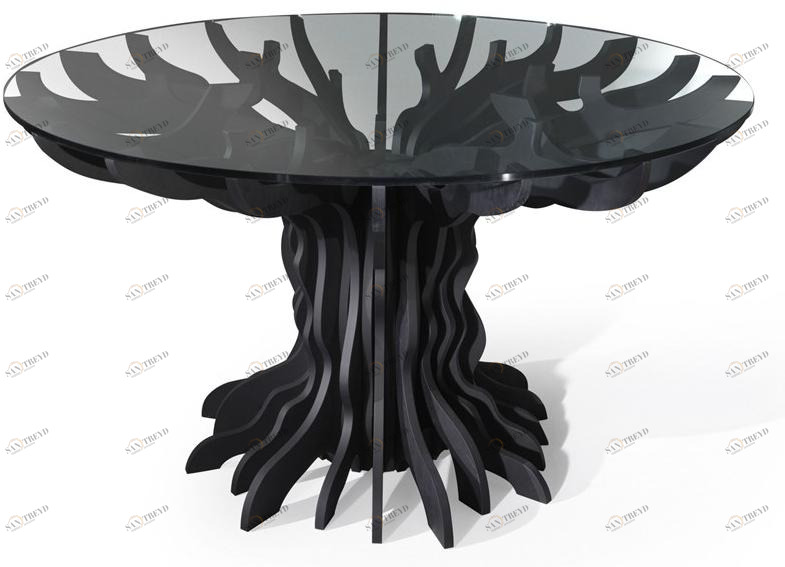 ALBEDO Круглый стол из березы и хрусталя Tale sun-id-1423582