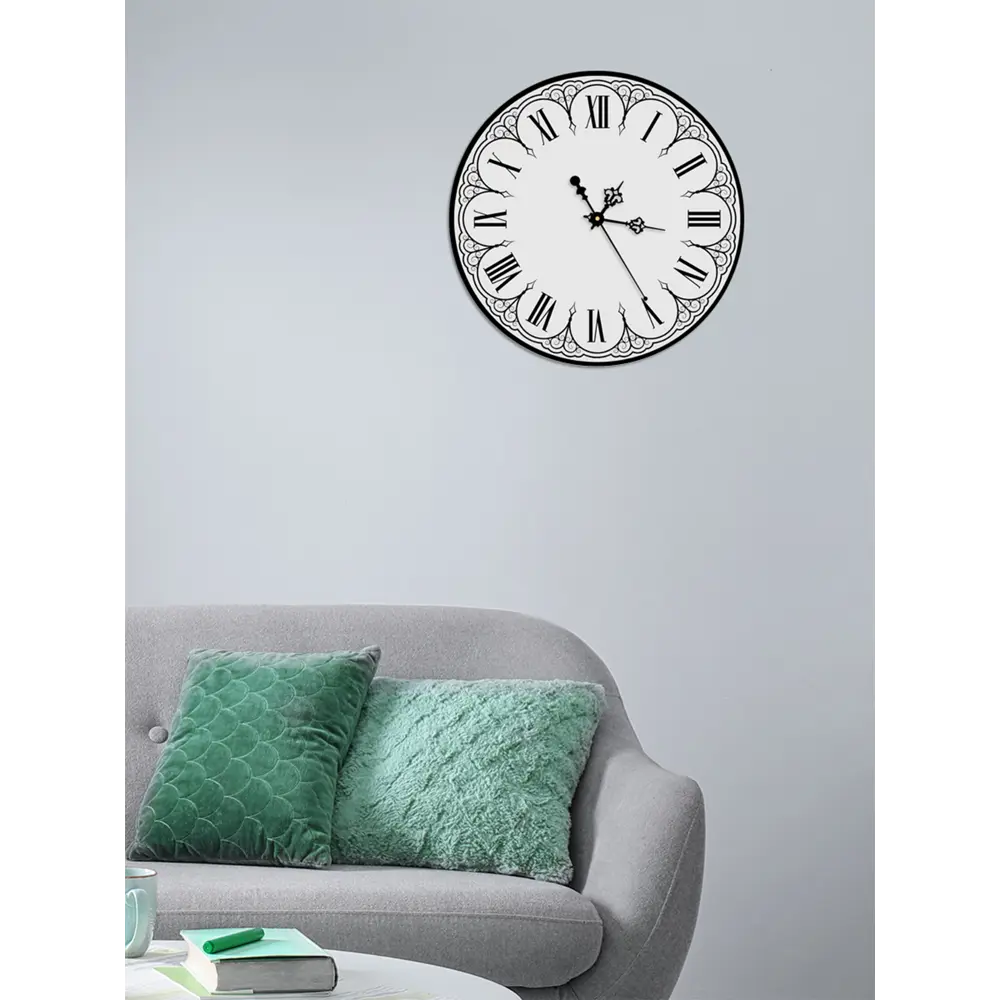 Настенные часы Изящные черно-белые 30x30 см 82882501 STLM-2081087 Santreyd Desigh - Вид №3