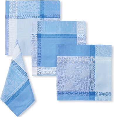 10544407 Garnier-Thiebaut Набор из 4 салфеток 55х55см "Океан" Ткань 