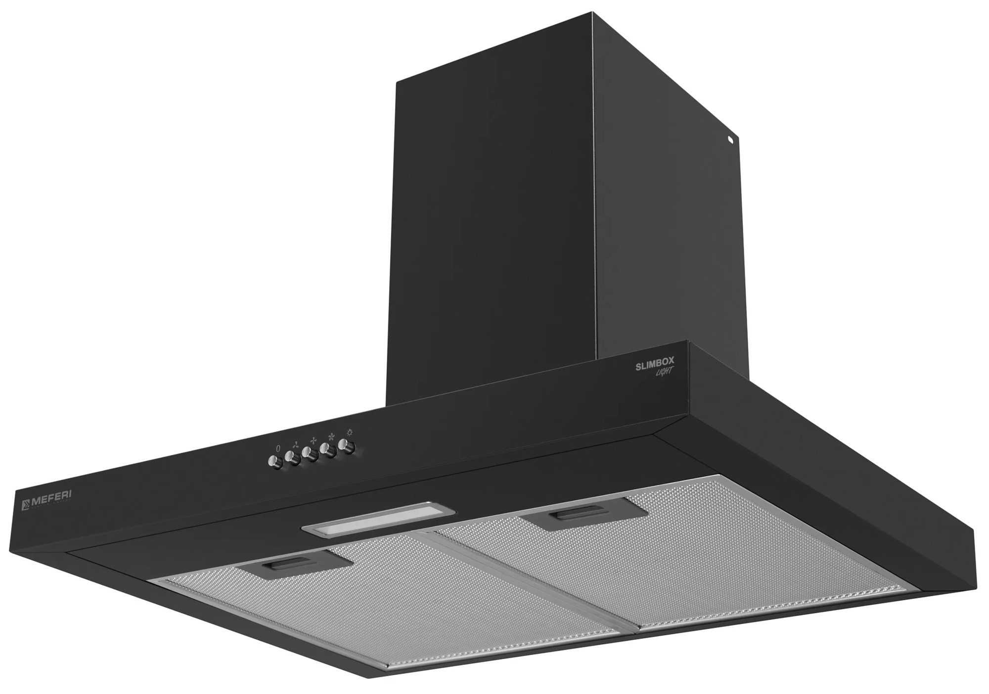 9168713 Вытяжка каминная Meferi SLIMBOX60BK LIGHT черный STDN-0053489 - Вид №2