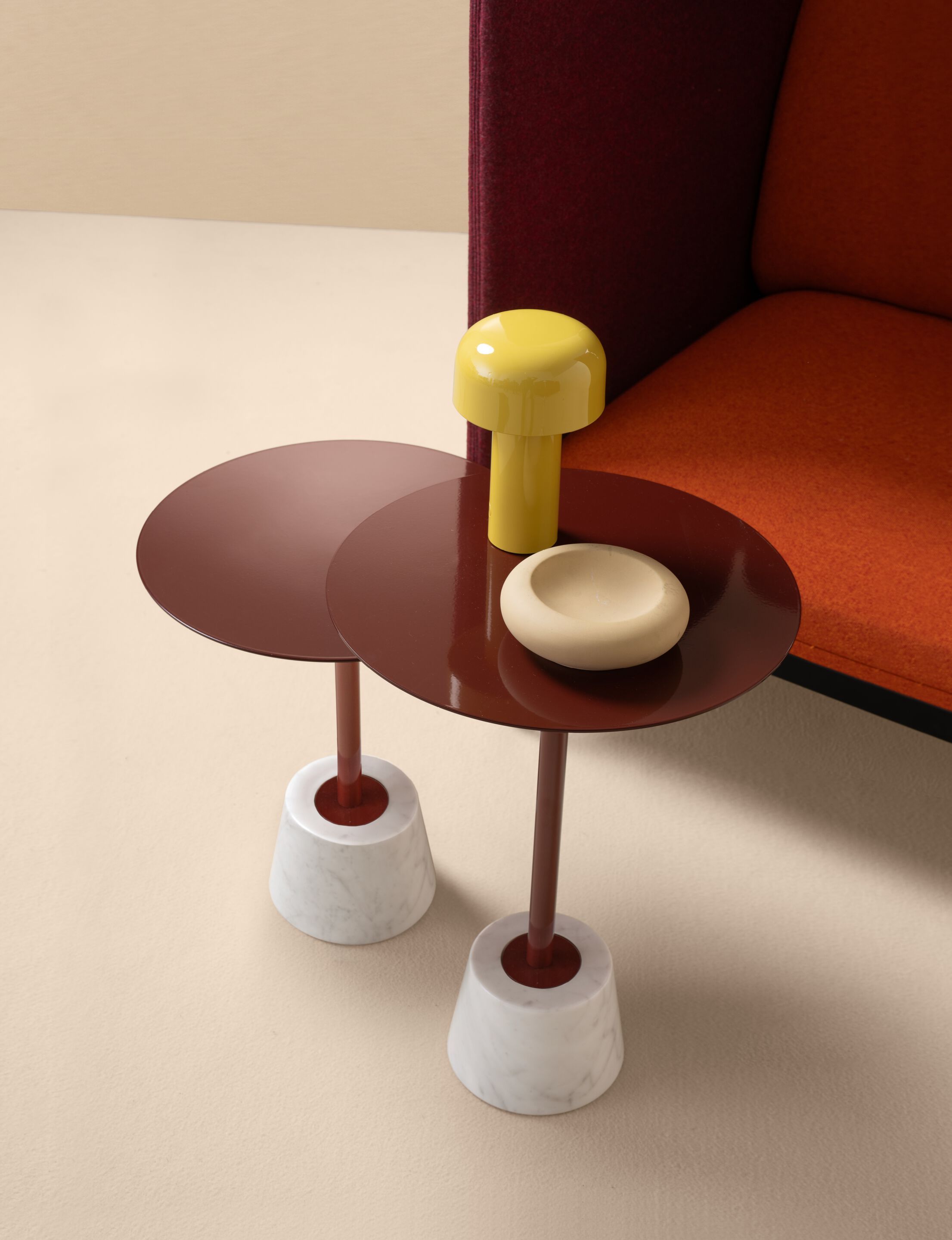 Набор журнальных столиков с основанием из каррарского мрамора Quinti Sedute ANDY ARCH-00067347 - Вид №1