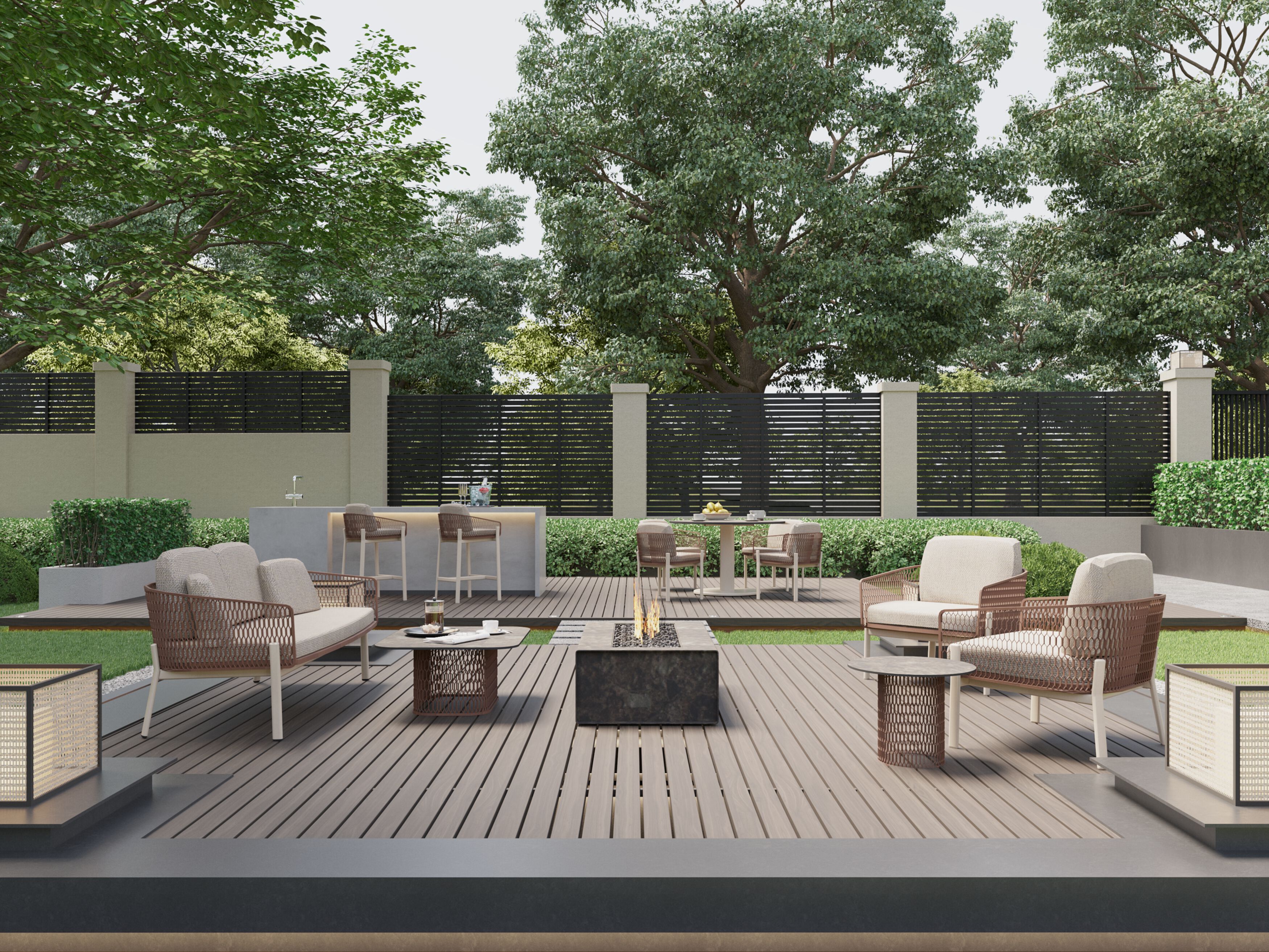 Алюминиевый высокий садовый стул с порошковым покрытием 10Deka Isla ARCH-00050412 - Вид №4