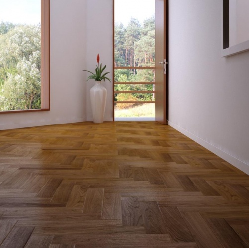 Паркет Ёлка Marco Ferutti Hermitage Американский Орех Европейский (Грецкий) Любая на выбор (Гладкая) 610х122 мм 2600700111 - Вид №4