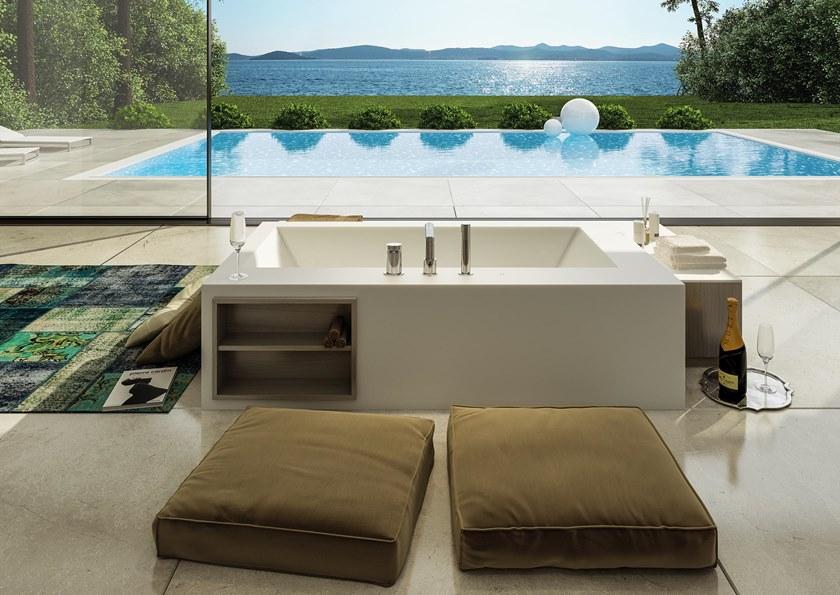 MOMA Design Отдельностоящая прямоугольная ванна с массивной поверхностью  Mmt  - Вид №1