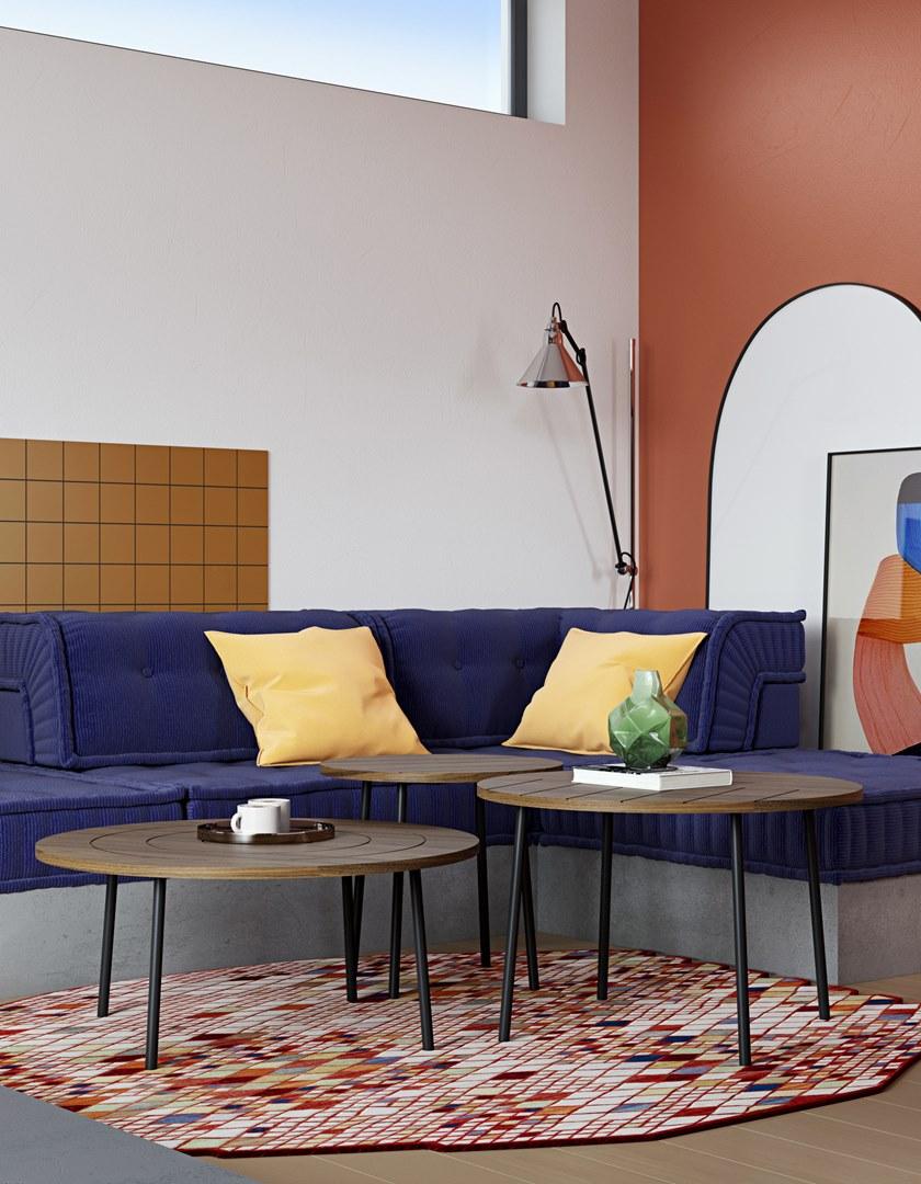 TemaHome Низкий круглый журнальный столик из мдф Ply 9003.628733 - Вид №8