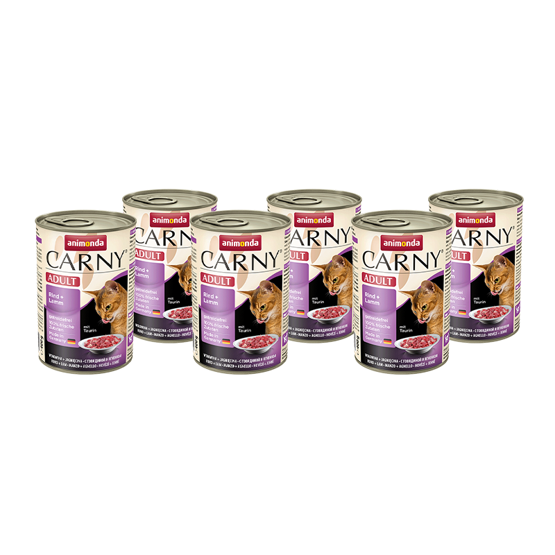 ПР0045428*6 Корм для кошек Carny Adult говядина, ягнёнок конс. 400г (упаковка - 6 шт) Animonda 