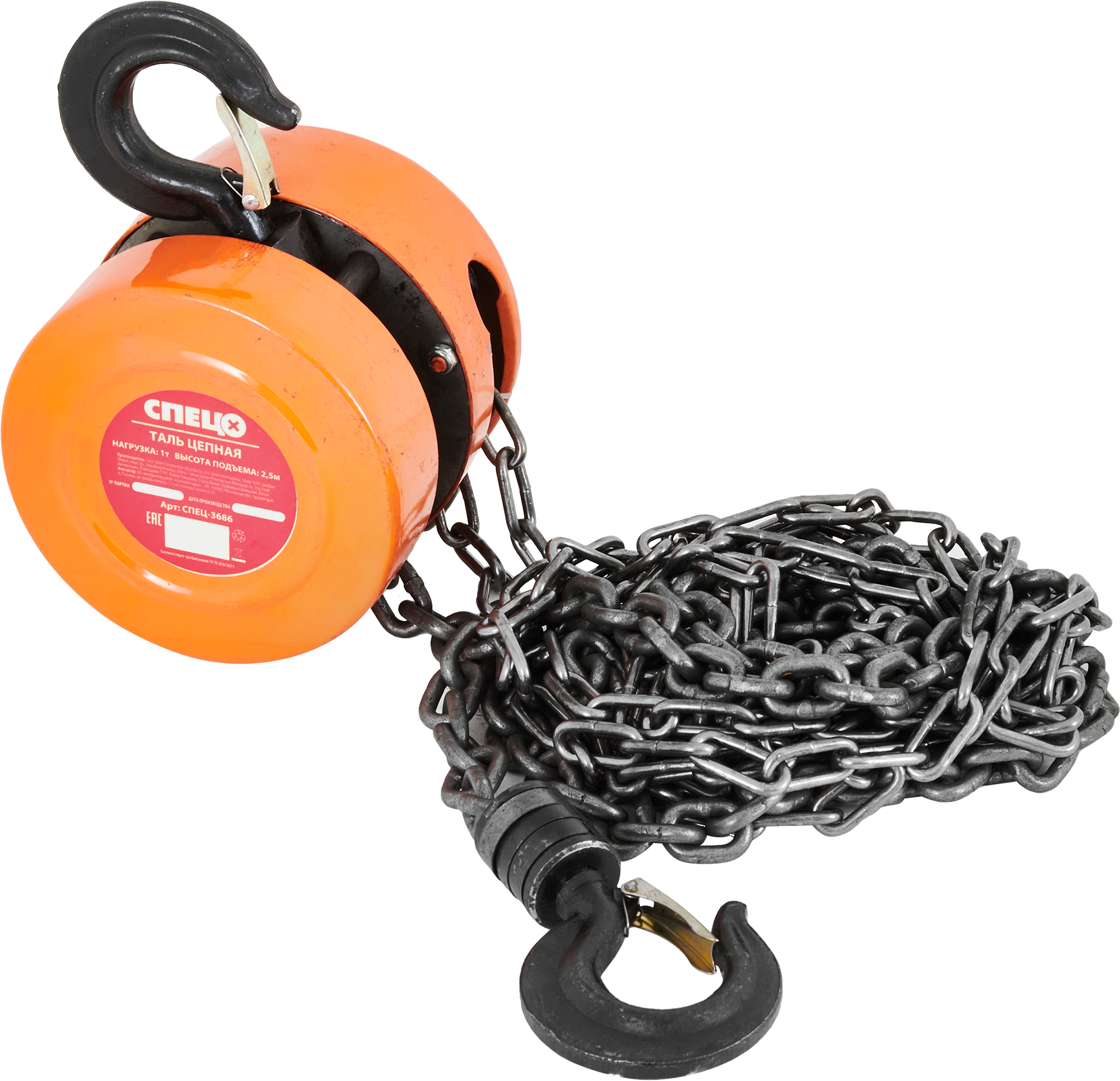 85397376 Таль цепная грузоподъемность до 1000 кг, высота подъема 2.5 м STLM-0062606 СПЕЦ 