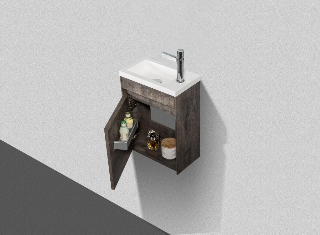 Мебель для ванной BelBagno PIETRA MINI-400-PT левосторонняя  - Вид №3