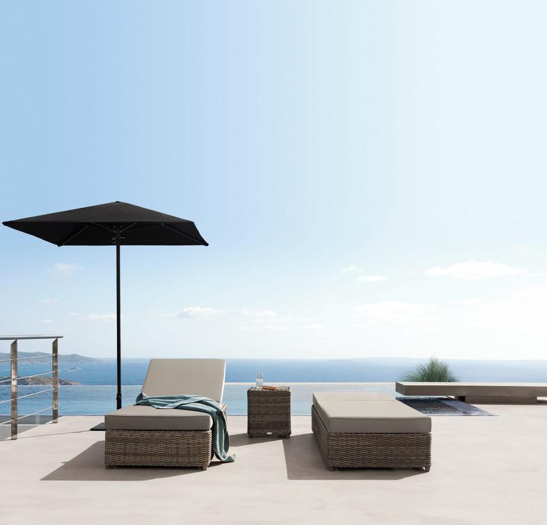 MNST1277 Приставные столики старый серый 8мм 101см x 96см Manutti San Diego - Вид №8