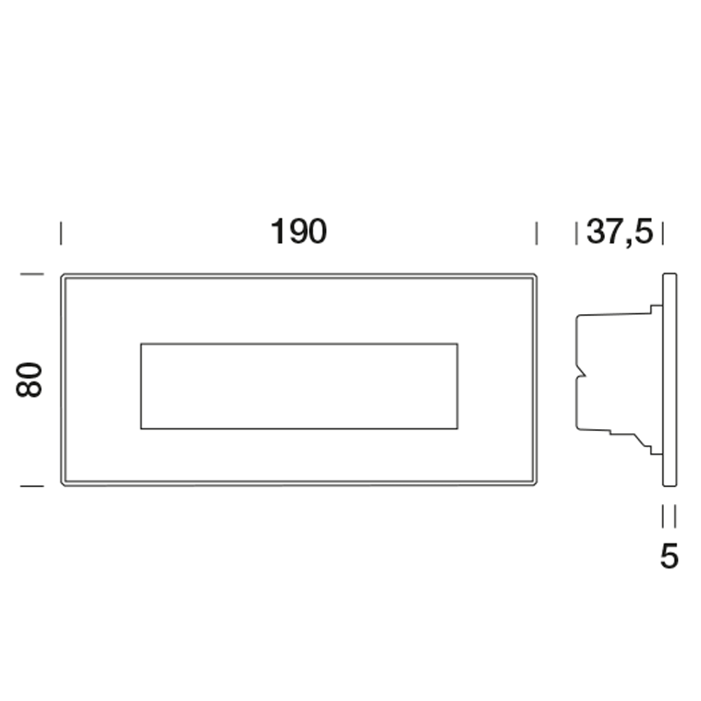 5004299 Светильник встраиваемая в стену / Наружнее освещение Platek SPY LARGE  SPY LARGE - LED 2700K Asymmetrical  - Вид №6