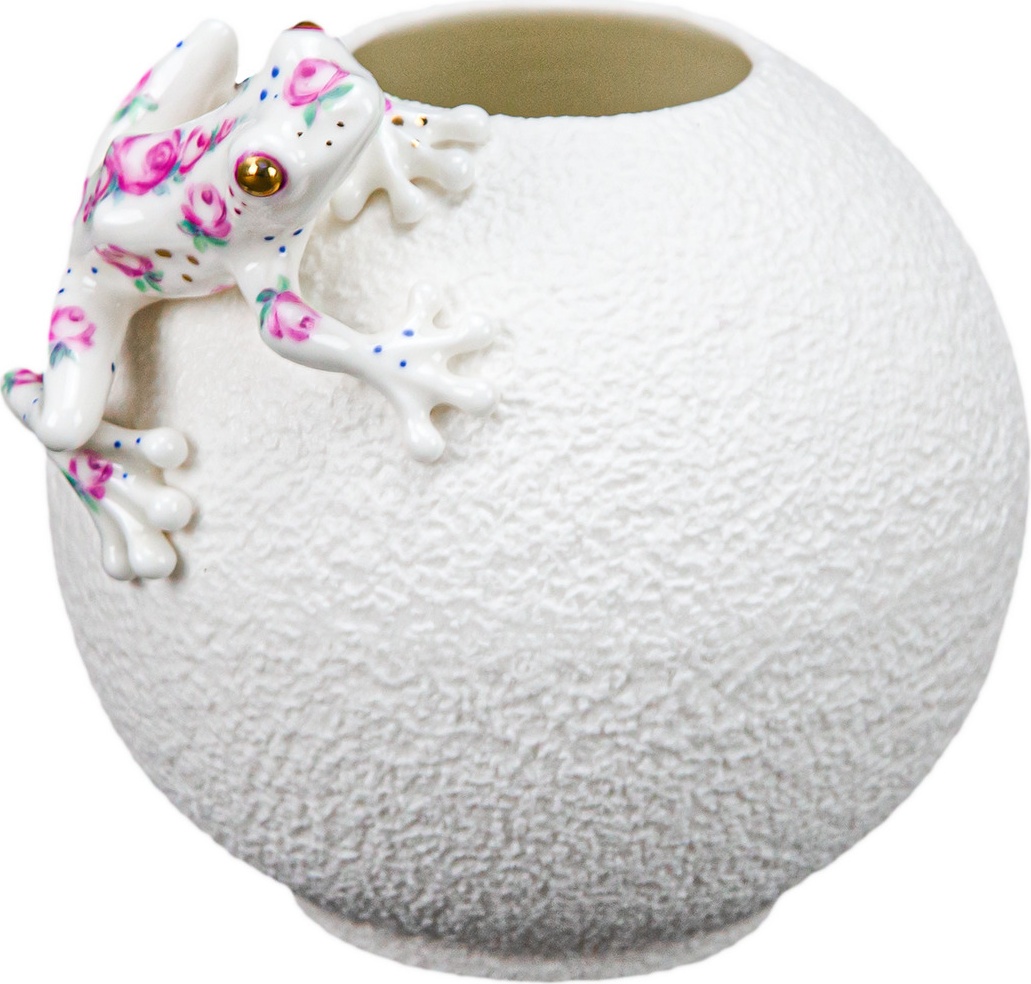 10647250 RUPOR manufactory Ваза Rupor "Лягушка" роспись,14см, фарфор Фарфор 