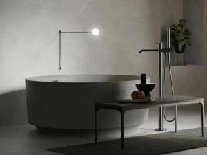 INBANI Отдельностоящая круглая ванна с твердой поверхностью Arc