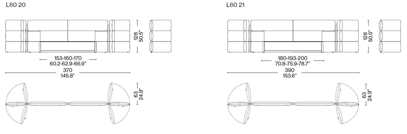 Кровать с мягким изголовьем CASSINA Bio-mbo ARCH-00114830 - Вид №3