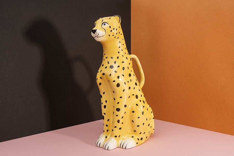 Лейка желто-черная керамическая Urban Jungle Cheetah DOIY  00-3871331 Желтый;черный  - Вид №3
