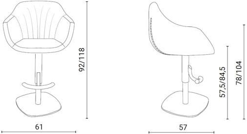Ozzio Italia Стул кожаный с газлифтом  S551  - Вид №1