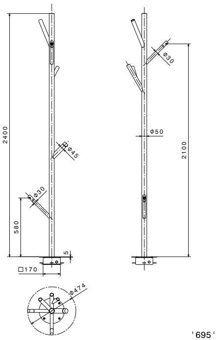 newform Латунный летний душ Outdoor 695 - Вид №3