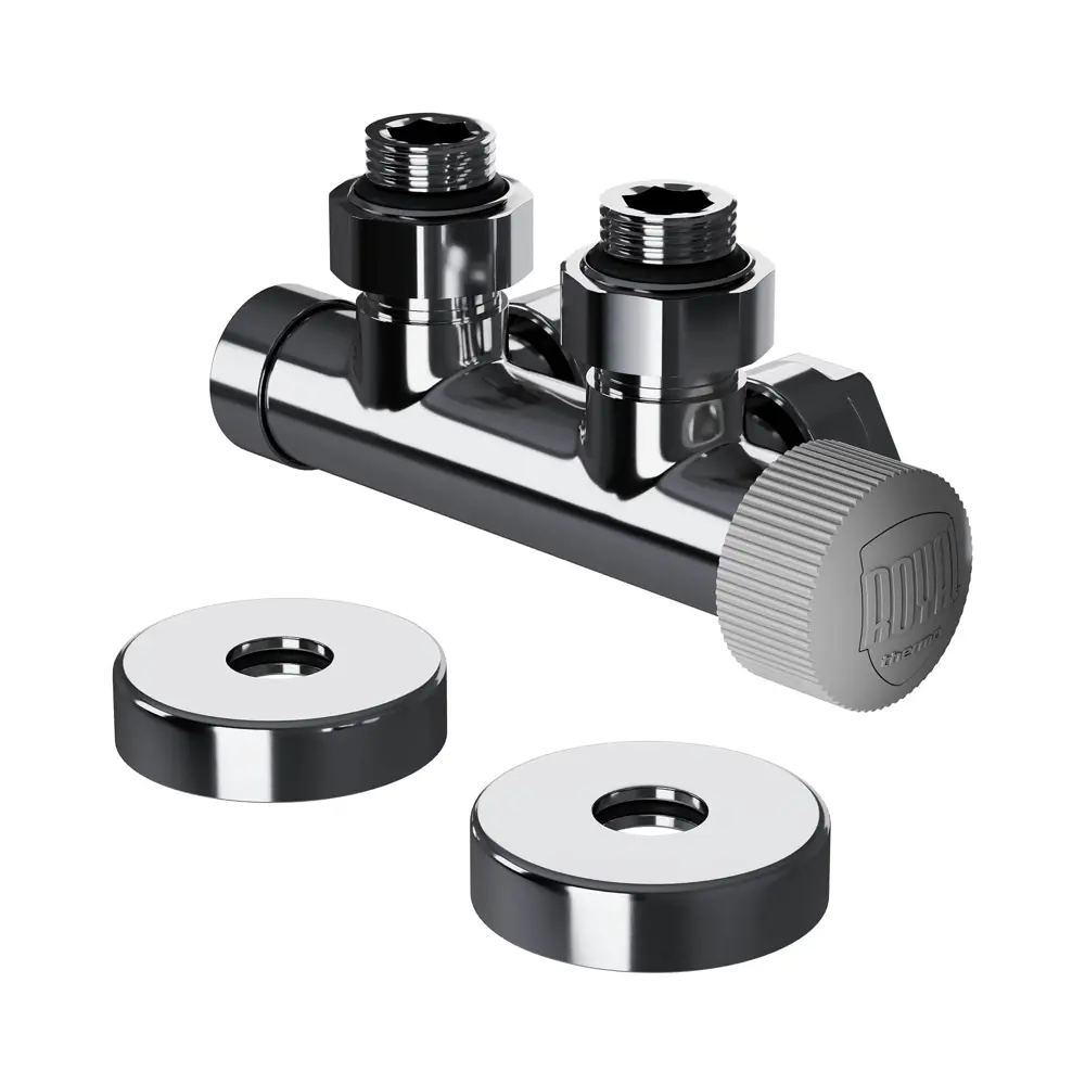Узел нижнего подключения термостатический угловой Royal Thermo Design Pro 1/2" латунь цвет хром STLM-2041769